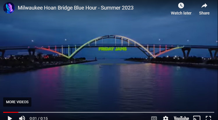 Milwaukee Hoan Bridge Blue Hour - Summer 2023
